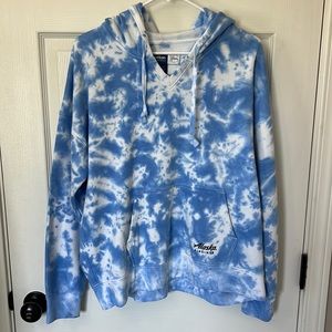Alaska Airlines V-neck Tie Dye Hoodie Size L